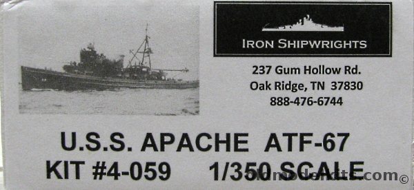 Iron Shipwrights 1/350 USS Apache ATF-67 Ocean Going Tug Boat, 4-059 plastic model kit